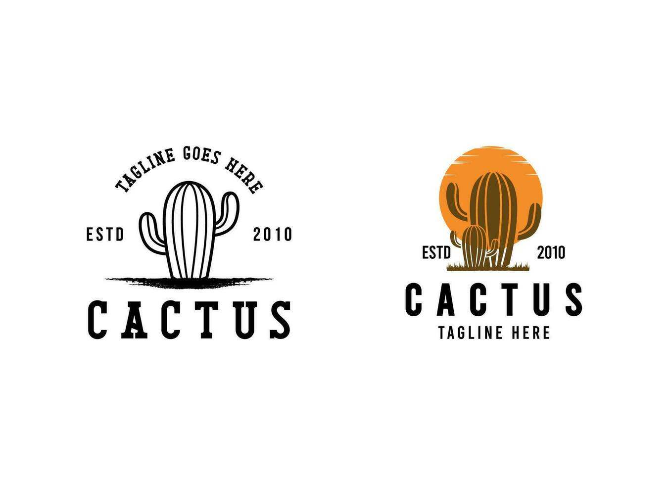 kaktus illustration vild väst design öken- årgång vektor