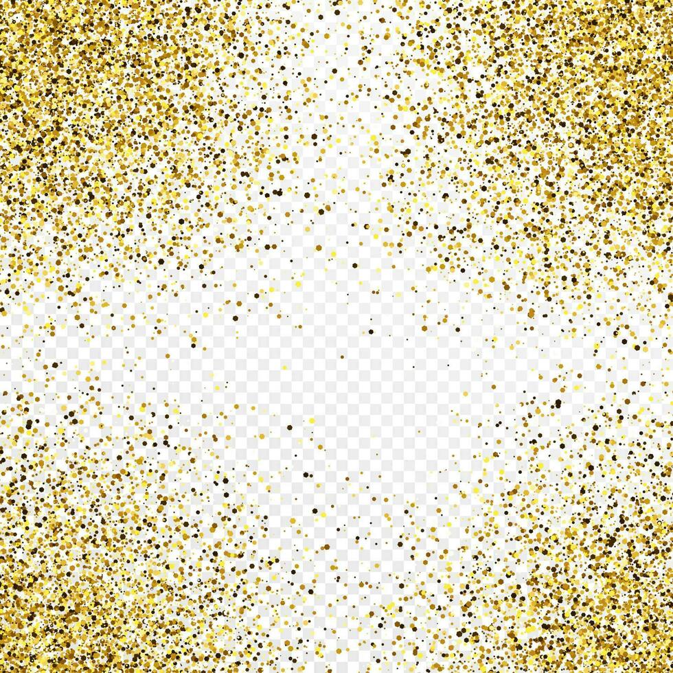 guld glitter fest konfetti bakgrund vektor