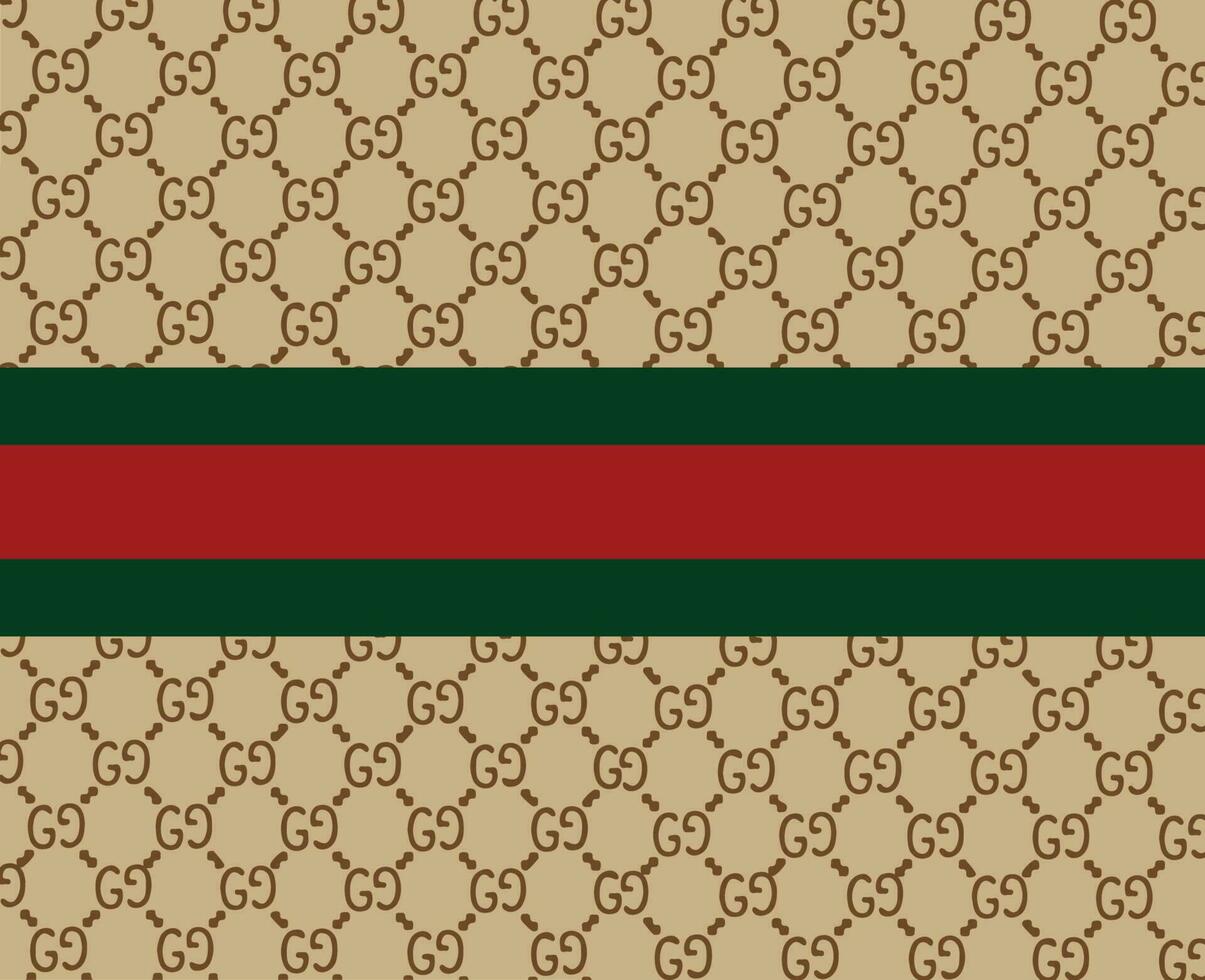 Gucci Logo Hintergrund Marke Symbol Design Kleider Mode Vektor Illustration