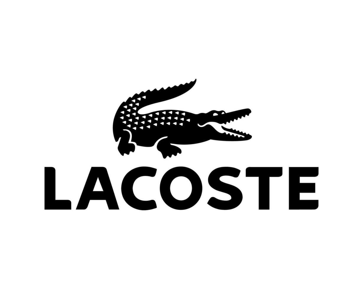 lacoste Marke Logo Symbol schwarz Design Kleider Mode Vektor Illustration