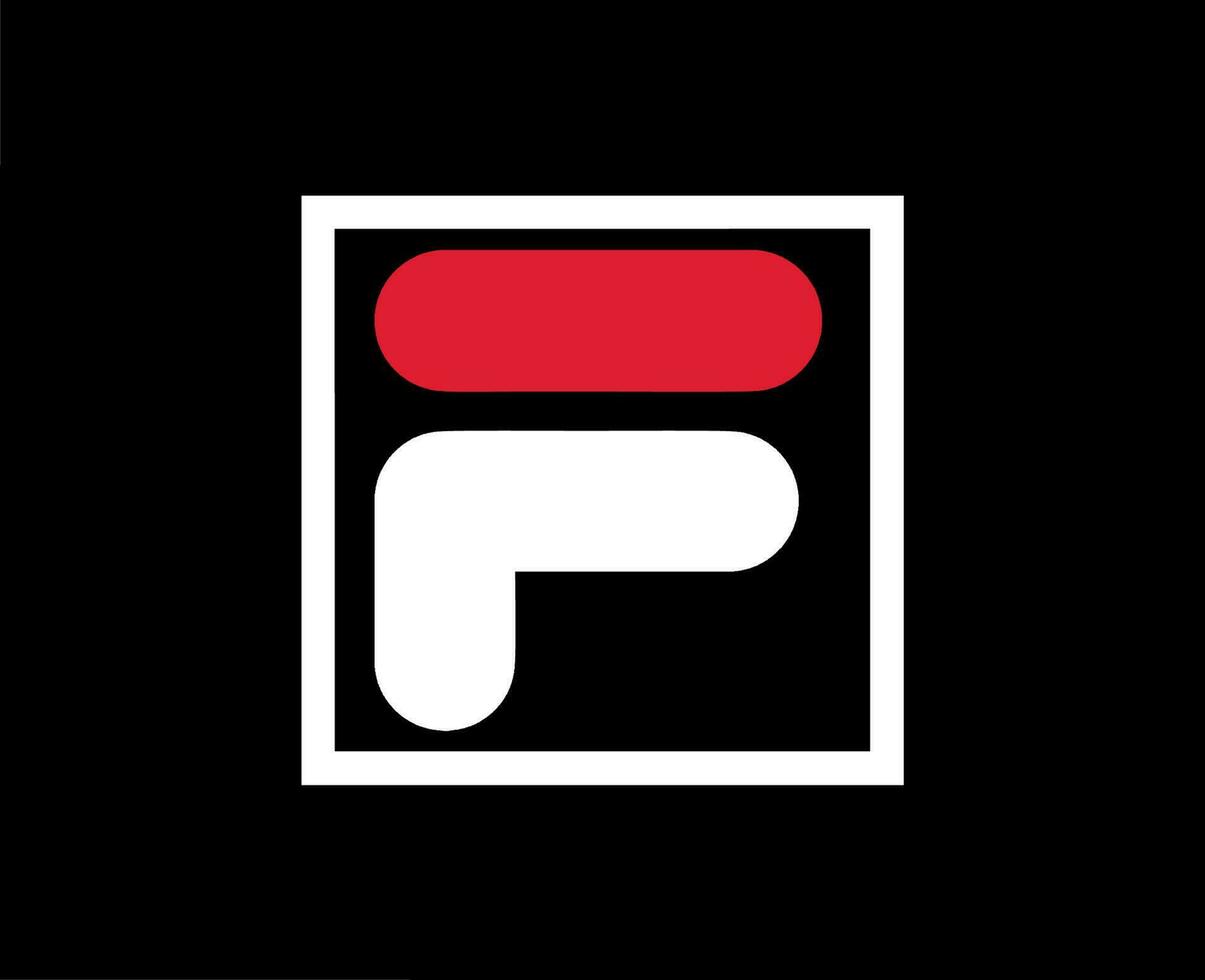 Fila Logo Marke Kleider Symbol Design Mode Vektor Illustration mit schwarz Hintergrund