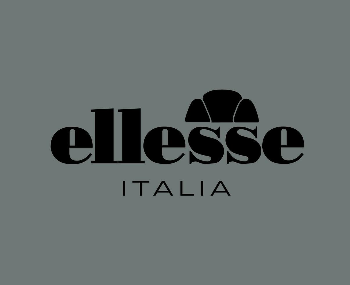 ellesse Italien Marke Logo Kleider Symbol schwarz Design Vektor Illustration mit grau Hintergrund