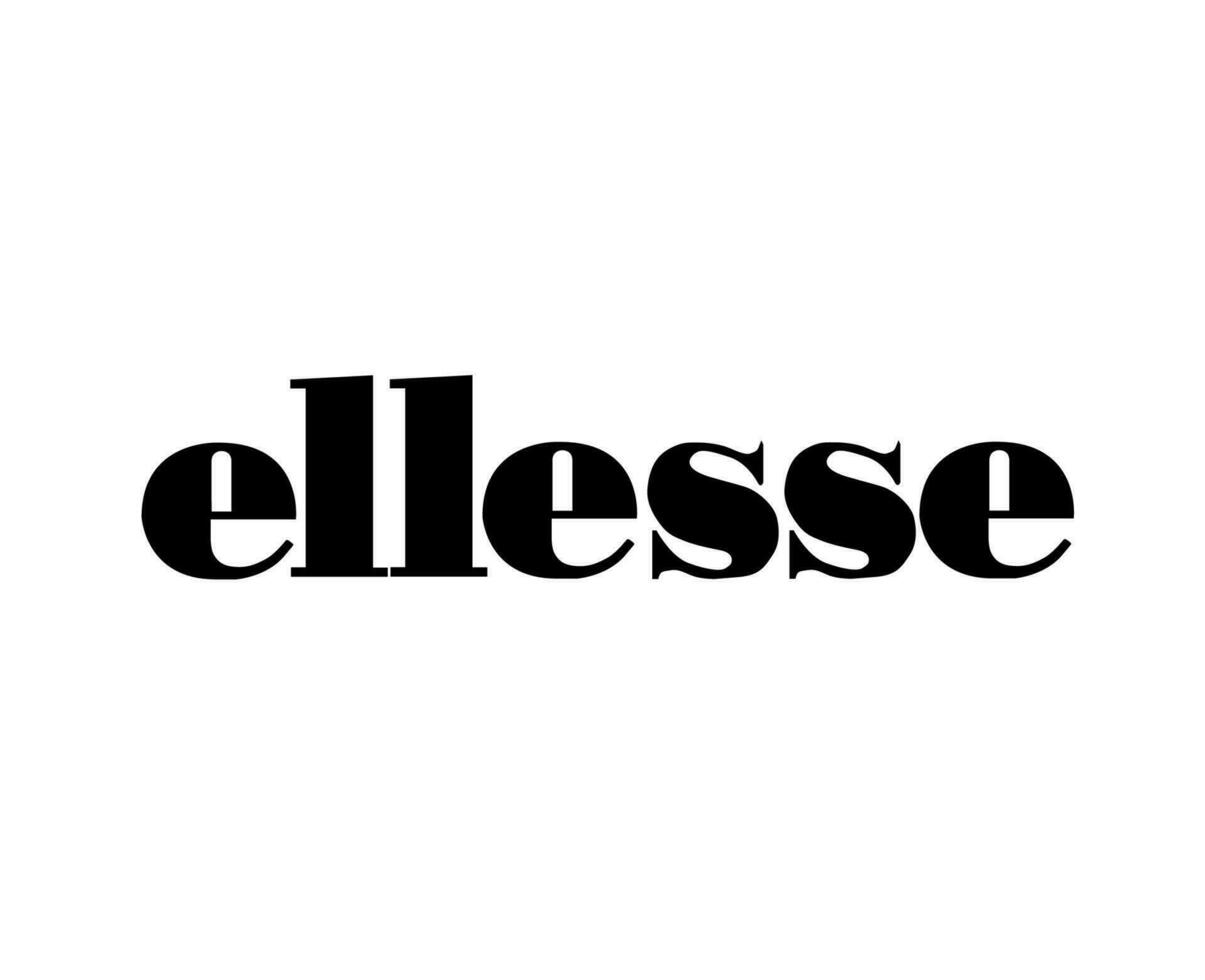 ellesse varumärke logotyp namn svart symbol design kläder mode vektor illustration