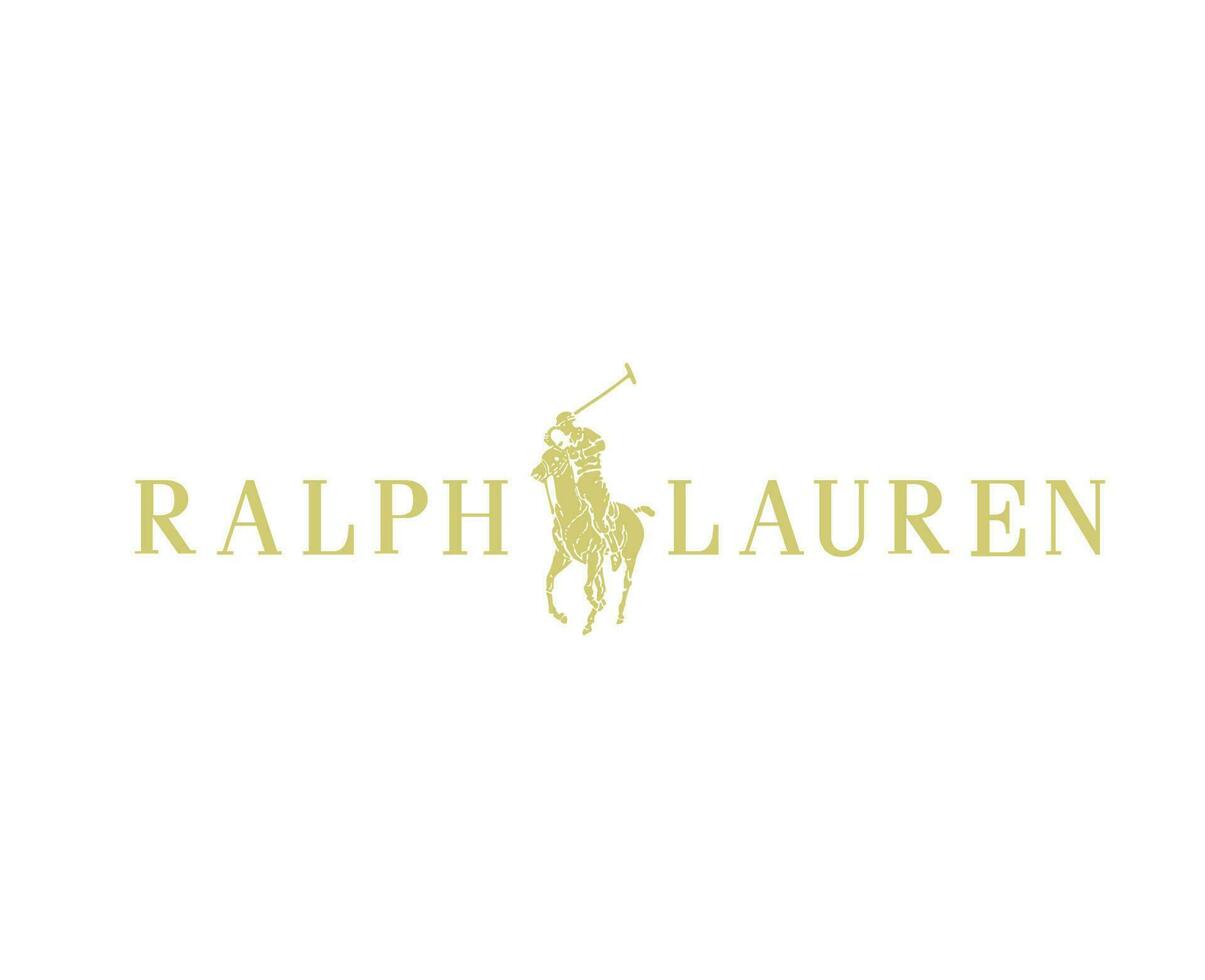 ralph lauren logotyp med namn guld symbol kläder design ikon abstrakt vektor illustration