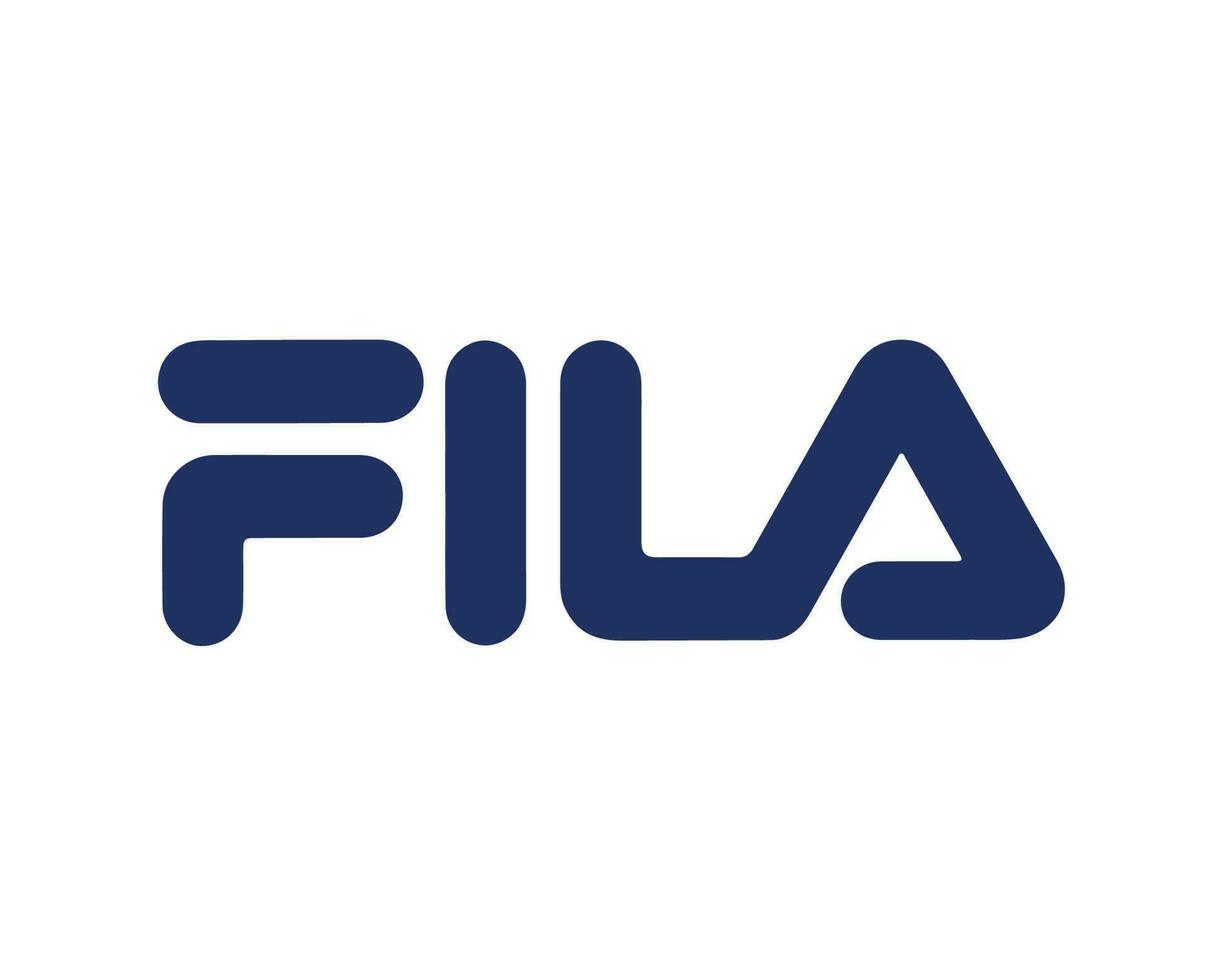 Fila Marke Logo Symbol Blau Design Kleider Mode Vektor Illustration