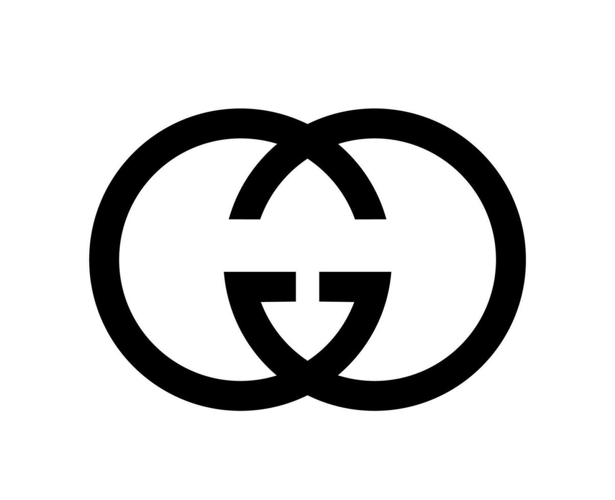 gucci varumärke logotyp symbol svart design kläder mode vektor illustration