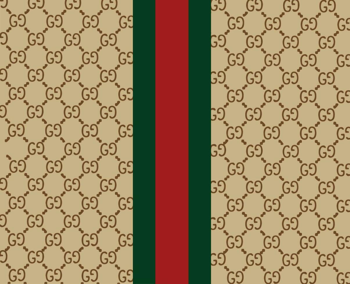 Gucci Hintergrund Marke Logo Symbol Design Kleider Mode Vektor Illustration