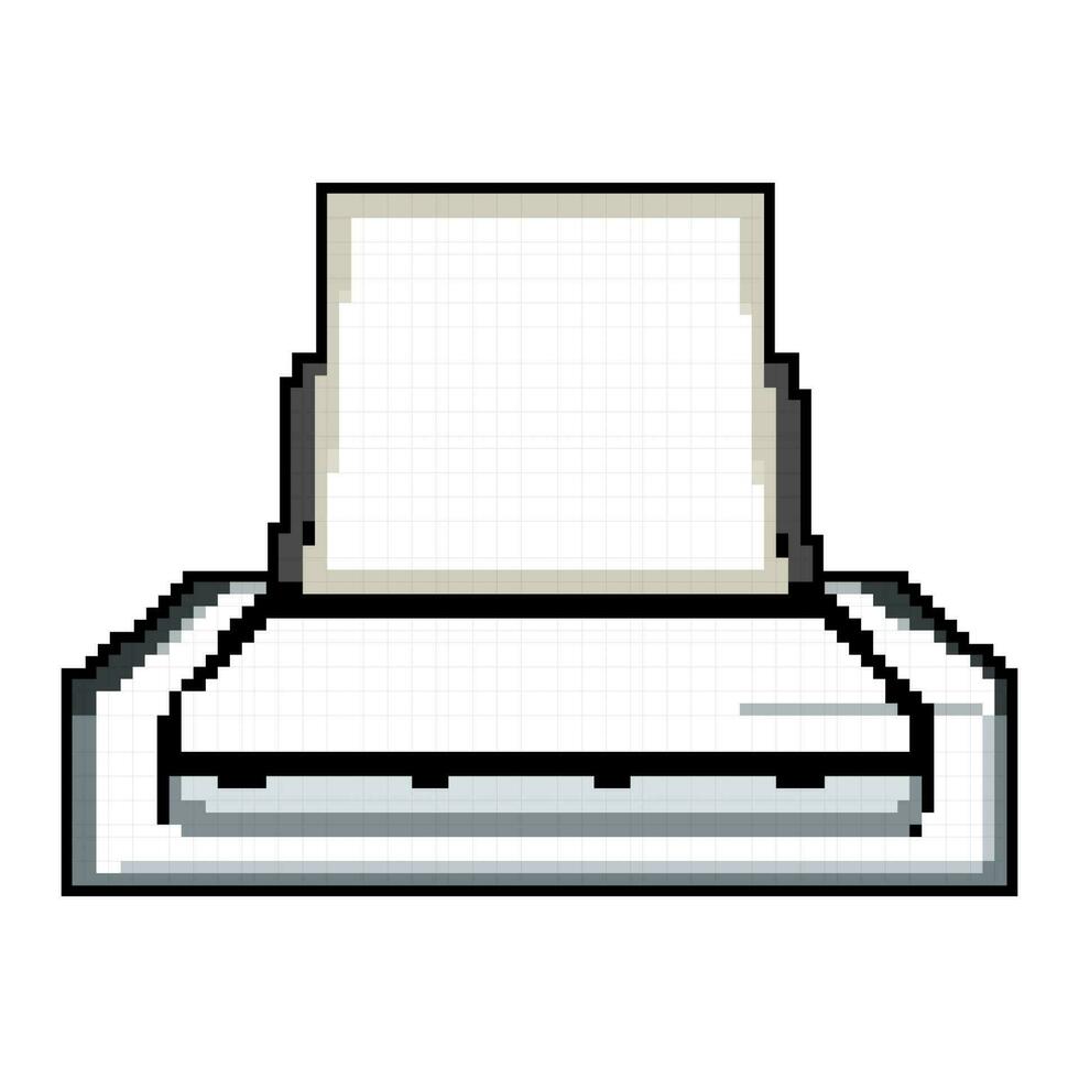 kontor scanner dokumentera spel pixel konst vektor illustration