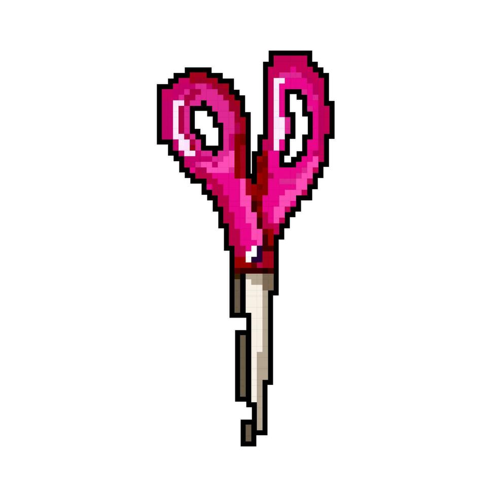 salong scissor skära spel pixel konst vektor illustration