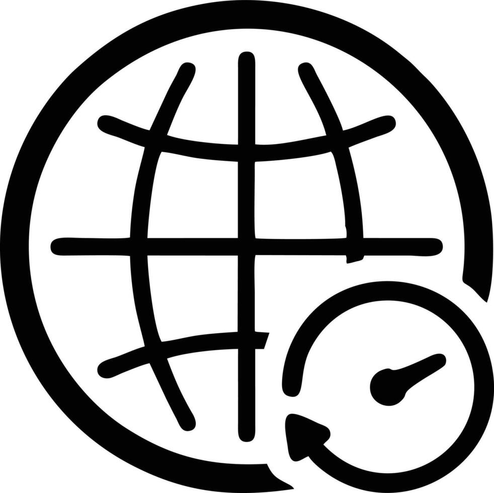 Globus Planet Erde Symbol Symbol Vektor Bild