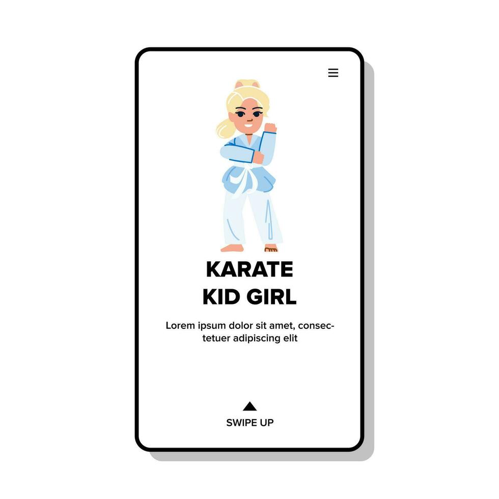 Karate Kind Mädchen Vektor