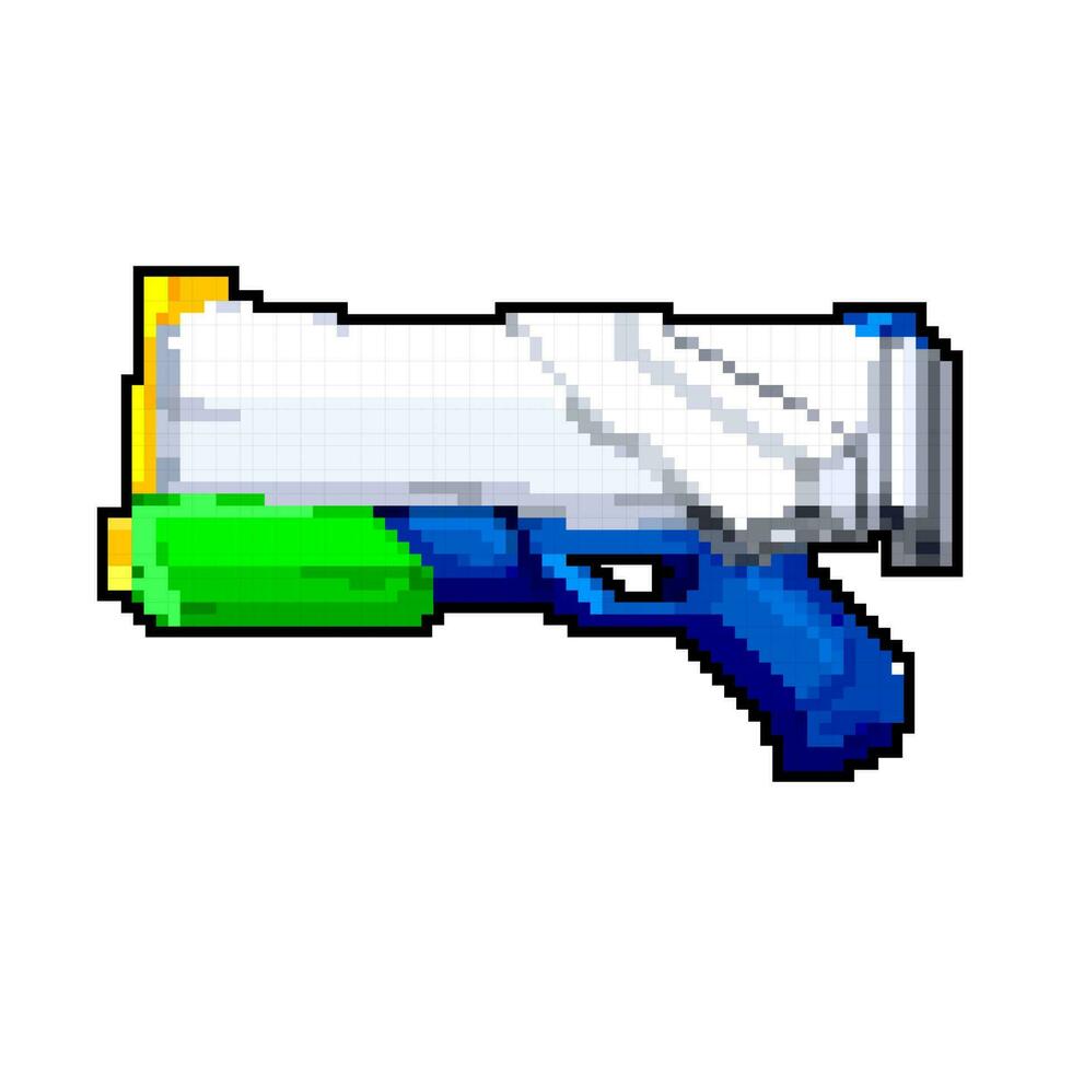 abspielen Wasser Gewehr Spielzeug Spiel Pixel Kunst Vektor Illustration