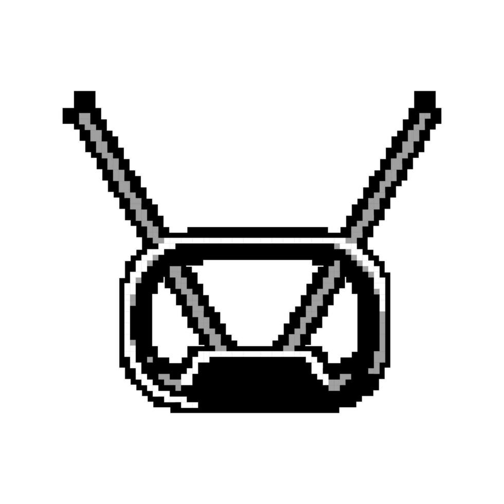 årgång TV antenn spel pixel konst vektor illustration