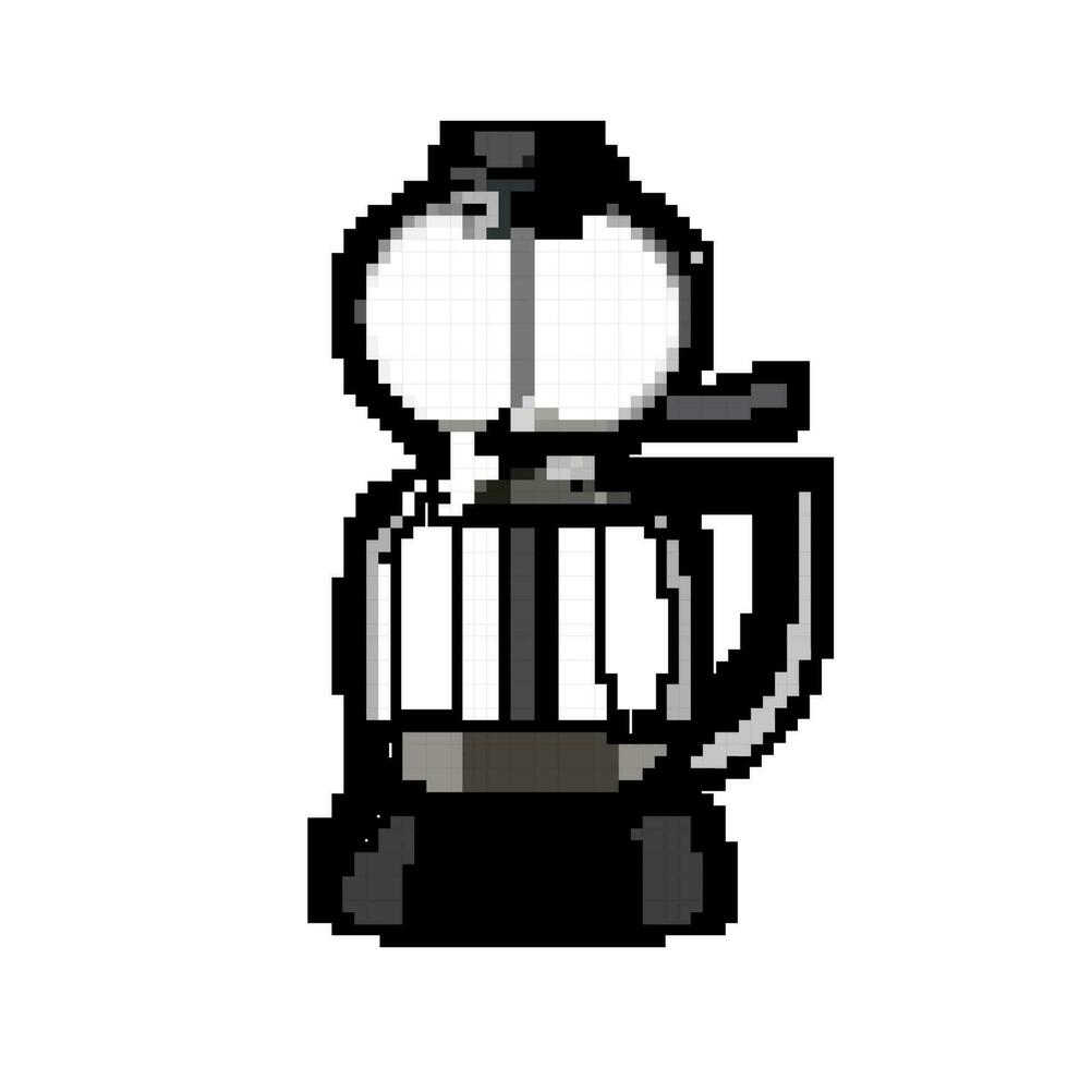 varm sifon kaffe tillverkare spel pixel konst vektor illustration