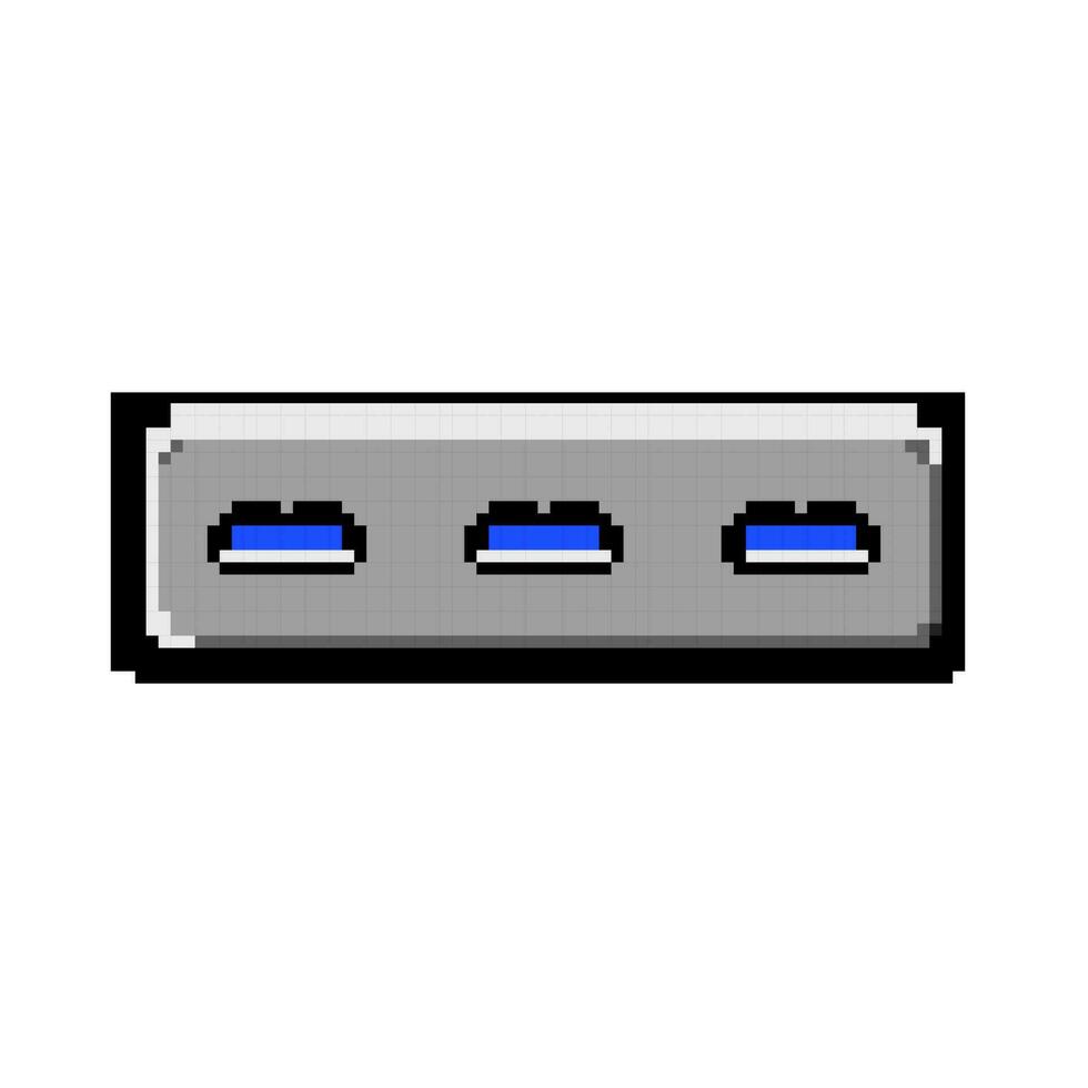 kabel- uSB nav spel pixel konst vektor illustration