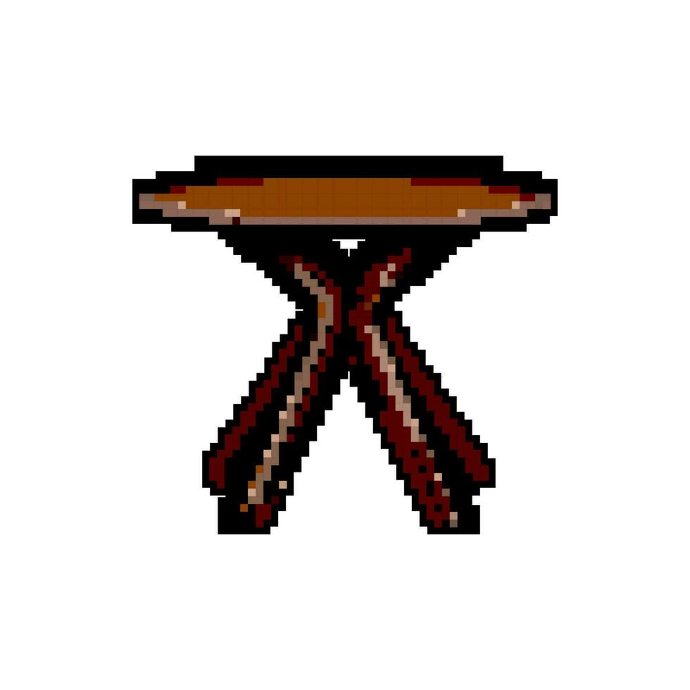 interiör tabell dining spel pixel konst vektor illustration