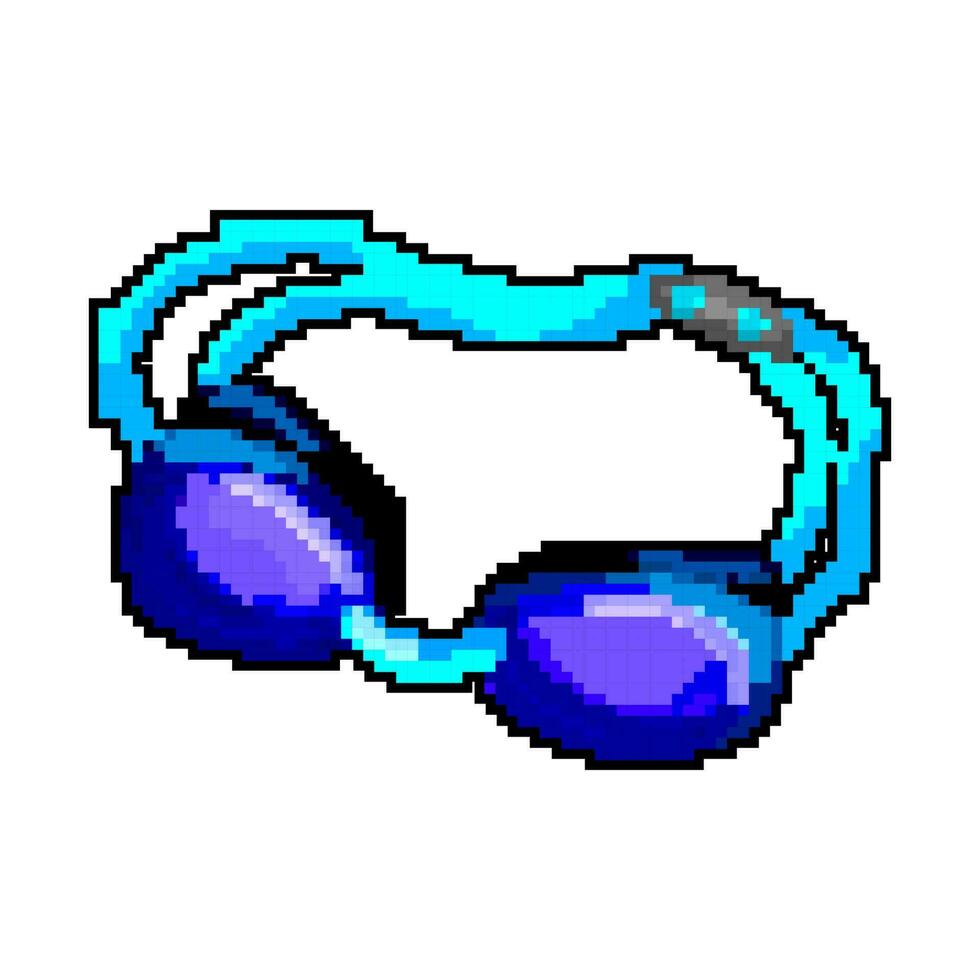 schwimmen Schwimmbad Brille Spiel Pixel Kunst Vektor Illustration