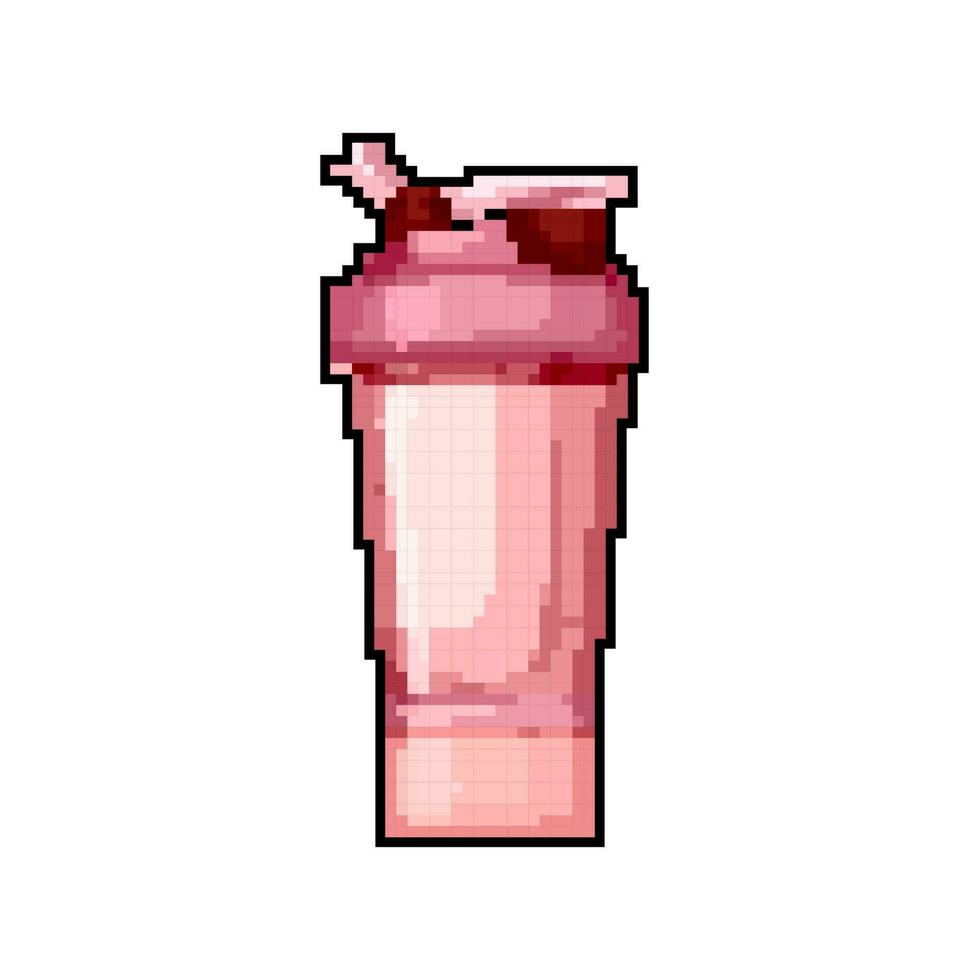 sport protein shaker spel pixel konst vektor illustration