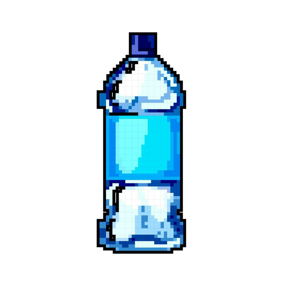 sauber Mineral Wasser Flasche Spiel Pixel Kunst Vektor Illustration