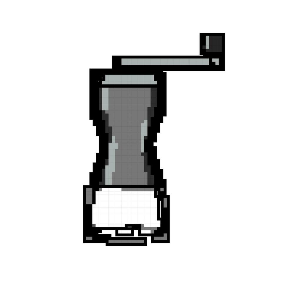 koffein kvarn kaffe kvarn manuell spel pixel konst vektor illustration