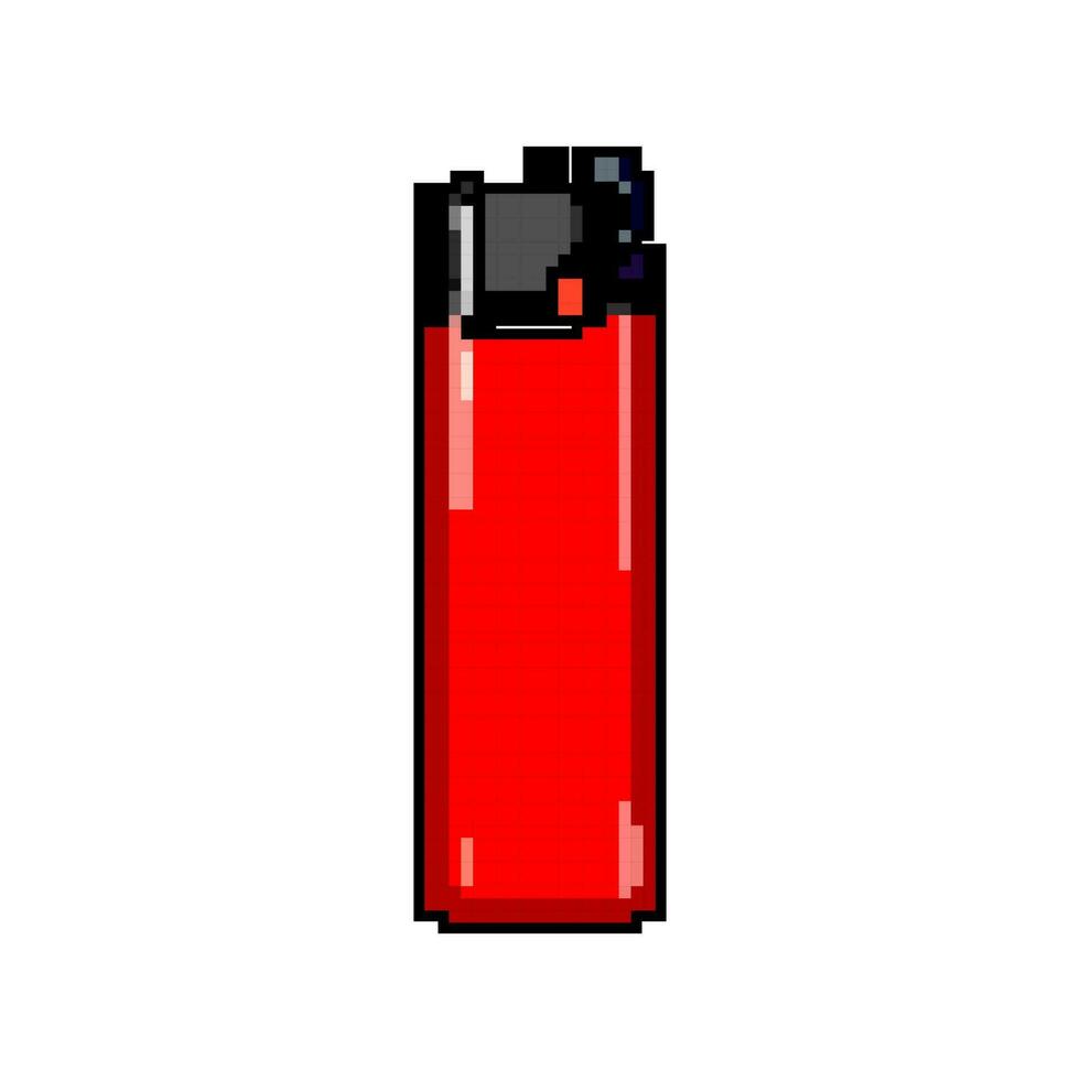 cigarett lättare brand spel pixel konst vektor illustration