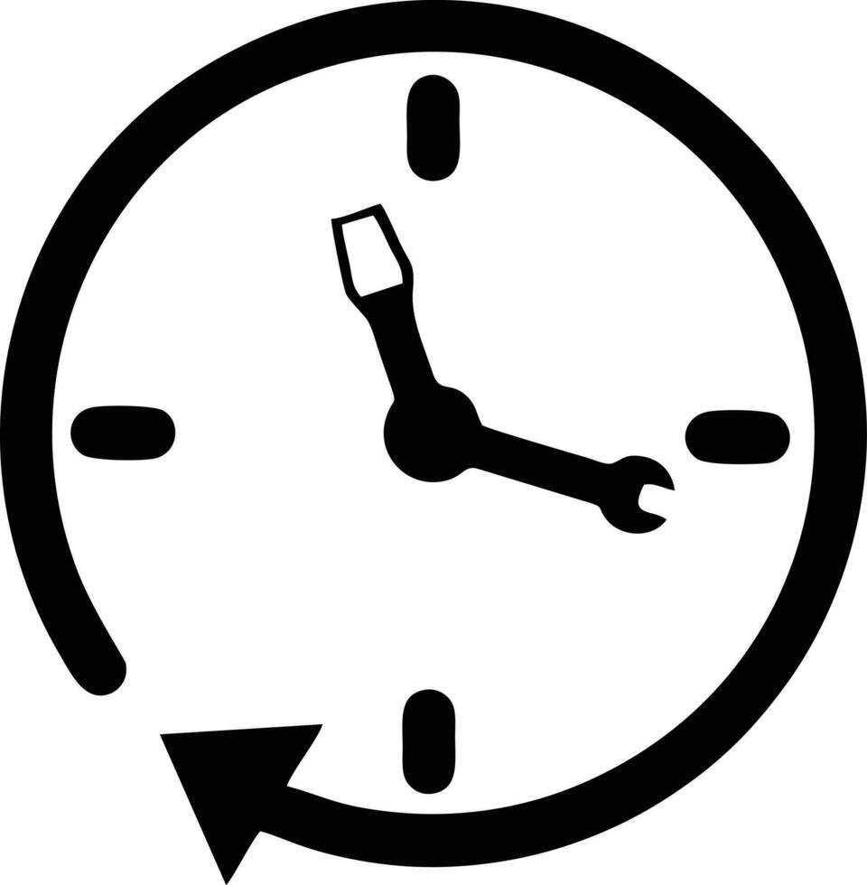 Uhr Symbol Symbol Design Bild. Illustration von das Alarm Uhr Zeit isoliert Vektor Bild. eps 10