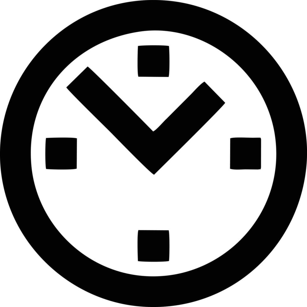 Uhr Symbol Symbol Design Bild. Illustration von das Alarm Uhr Zeit isoliert Vektor Bild. eps 10