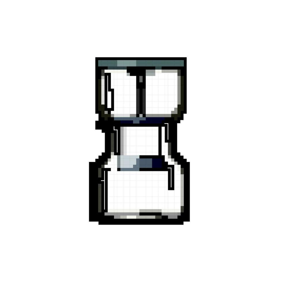 Tasse Eis tropfen Kaffee Spiel Pixel Kunst Vektor Illustration