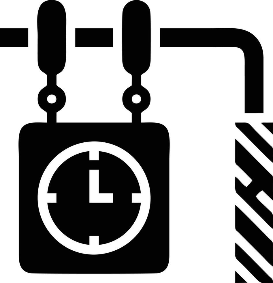 Uhr Symbol Symbol Design Bild. Illustration von das Alarm Uhr Zeit isoliert Vektor Bild. eps 10