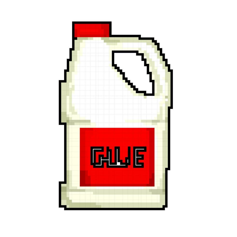 Büro kleben Flasche Spiel Pixel Kunst Vektor Illustration