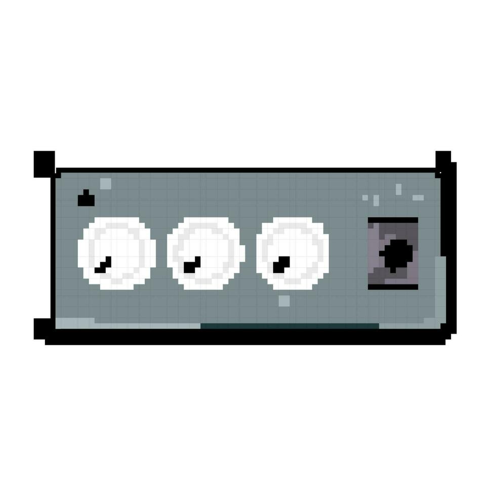 stereo hörlurar amp spel pixel konst vektor illustration