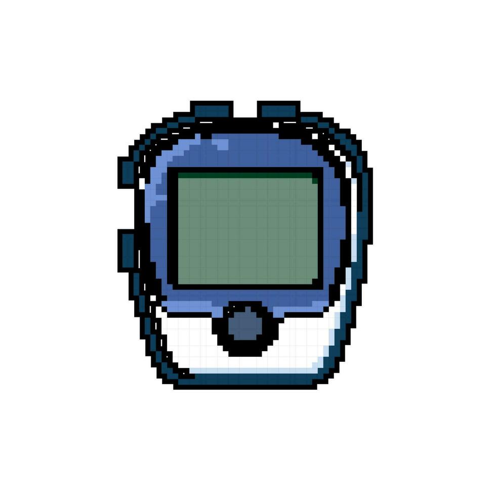 Insulin Blut Glukometer Spiel Pixel Kunst Vektor Illustration