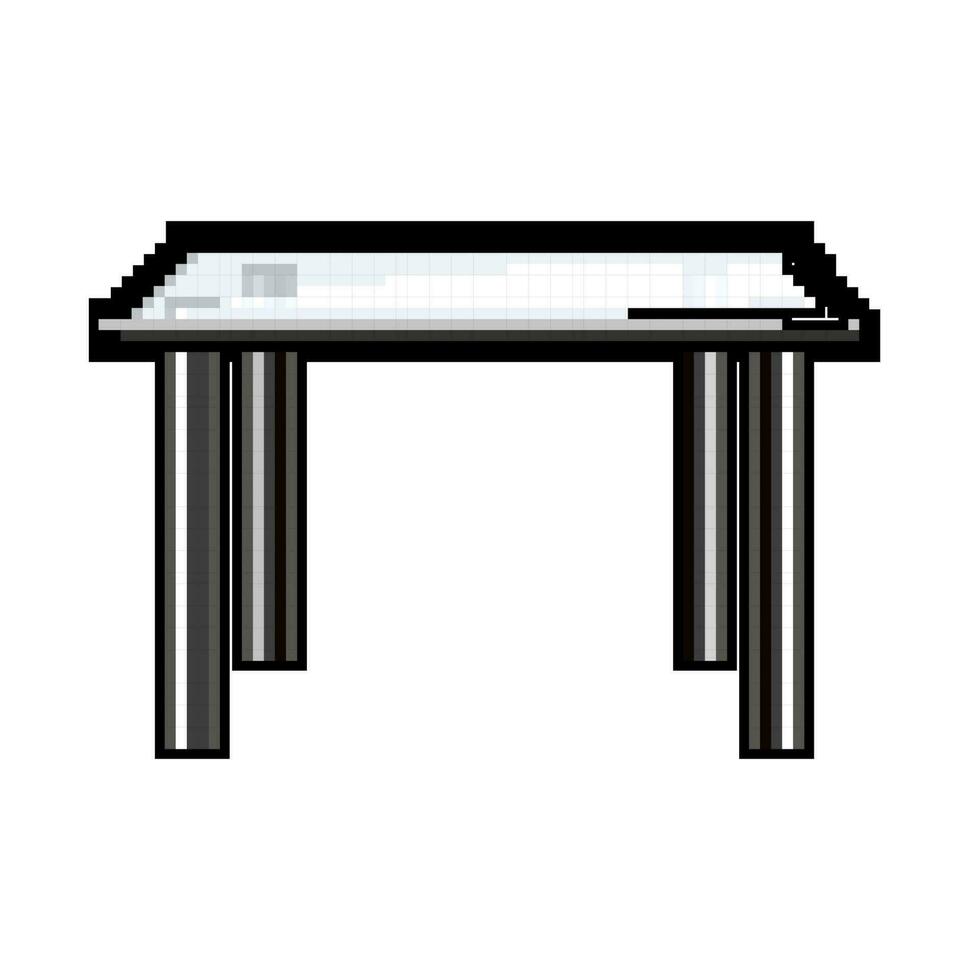 interiör glas tabell spel pixel konst vektor illustration