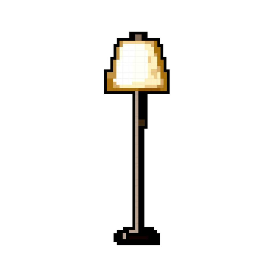 Objekt Fußboden Lampe Spiel Pixel Kunst Vektor Illustration