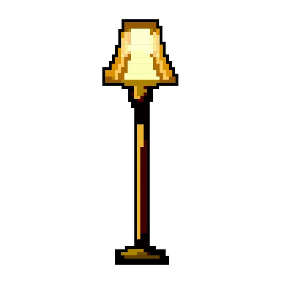 ljus golv lampa spel pixel konst vektor illustration