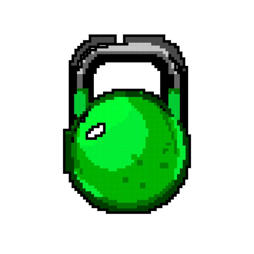 Gewicht Fitness Kettlebell Spiel Pixel Kunst Vektor Illustration