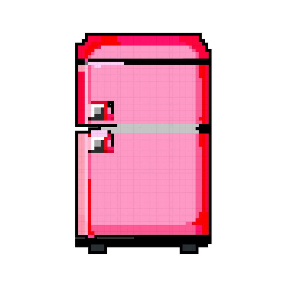 Gefrierschrank Kühlschrank Kühlschrank Spiel Pixel Kunst Vektor Illustration
