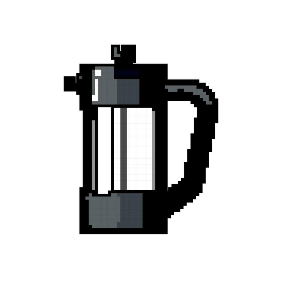 varm franska Tryck kaffe spel pixel konst vektor illustration