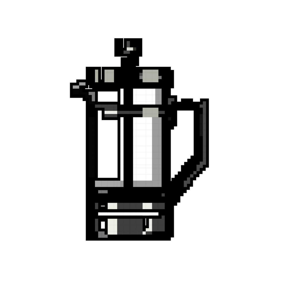 arom franska Tryck kaffe spel pixel konst vektor illustration