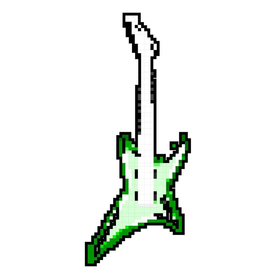 Luft elektrisch Gitarre Spiel Pixel Kunst Vektor Illustration