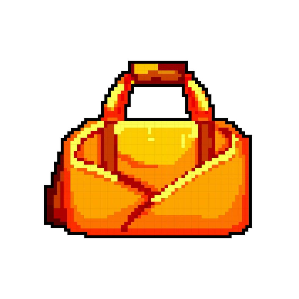 Gepäck Fitness Tasche Spiel Pixel Kunst Vektor Illustration