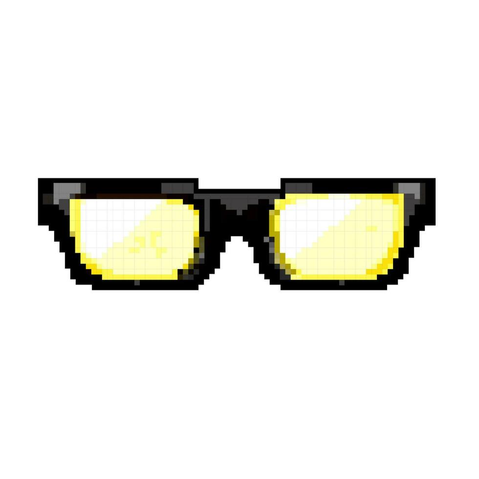 Frau Computer Brille Spiel Pixel Kunst Vektor Illustration