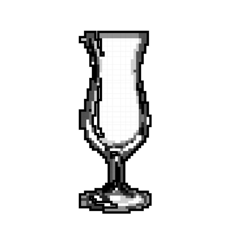 Wein Cocktail Brille Spiel Pixel Kunst Vektor Illustration