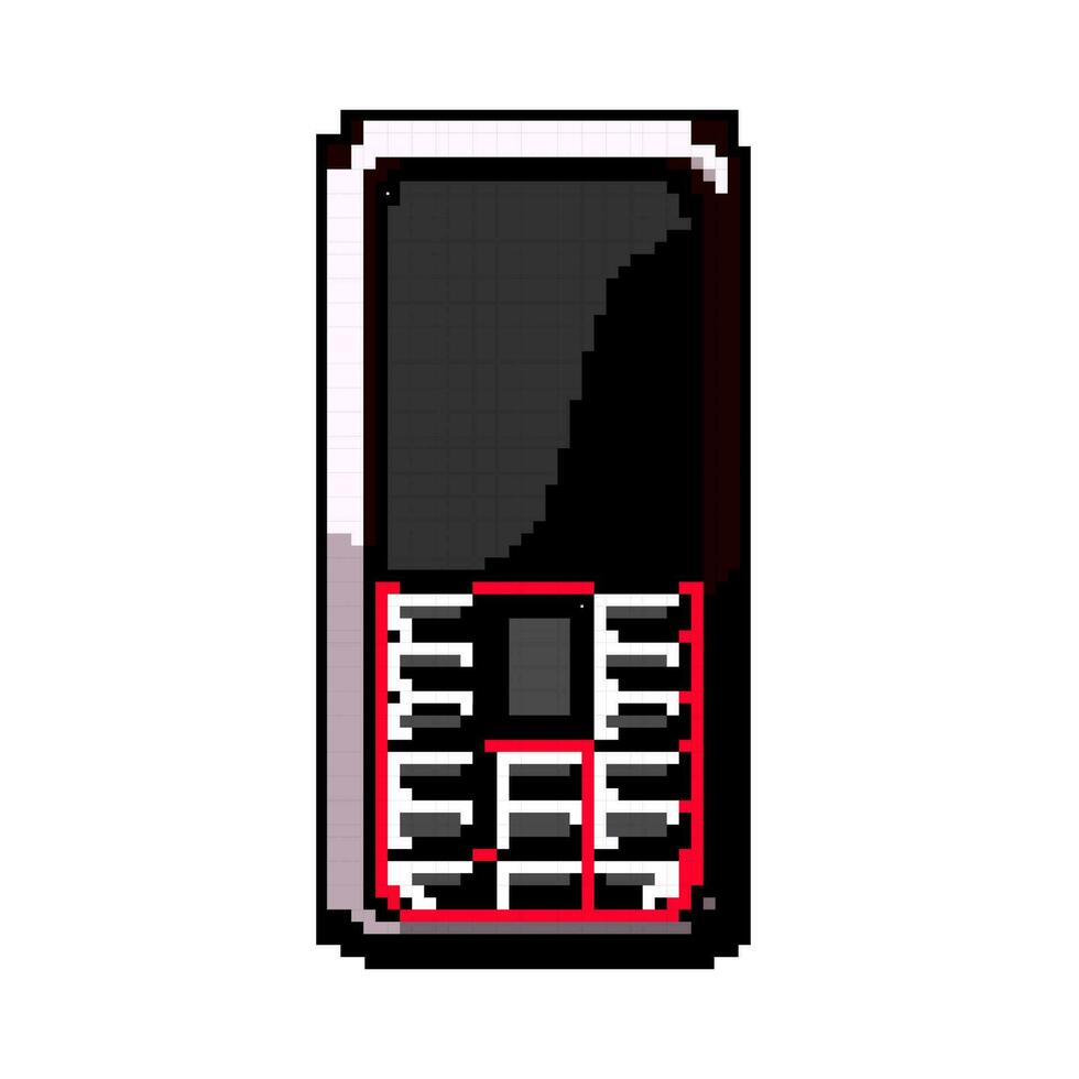 Symbol Taste Telefon Spiel Pixel Kunst Vektor Illustration