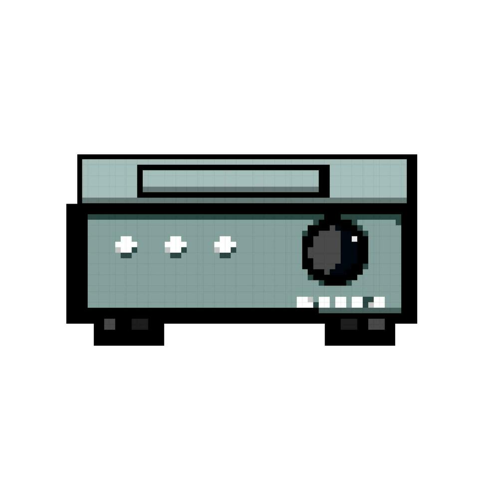 Utrustning blu stråle spelare spel pixel konst vektor illustration