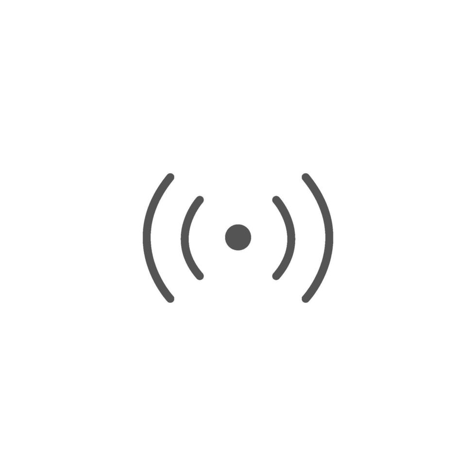 sänd signal signal ikon platt stil isolerad på vit bakgrund vektor