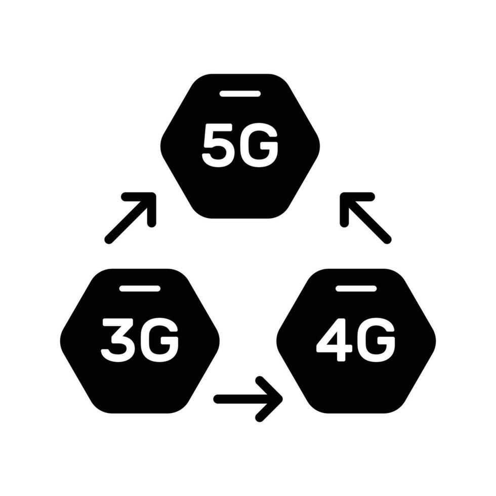 kolla upp detta kreativt designad ikon av 5g teknologi i modern stil, lätt till använda sig av vektor