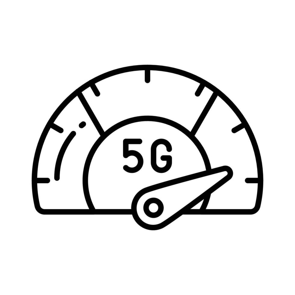 prüfen diese vorsichtig gefertigt 5g Geschwindigkeit Symbol im modisch Stil, Prämie Vektor