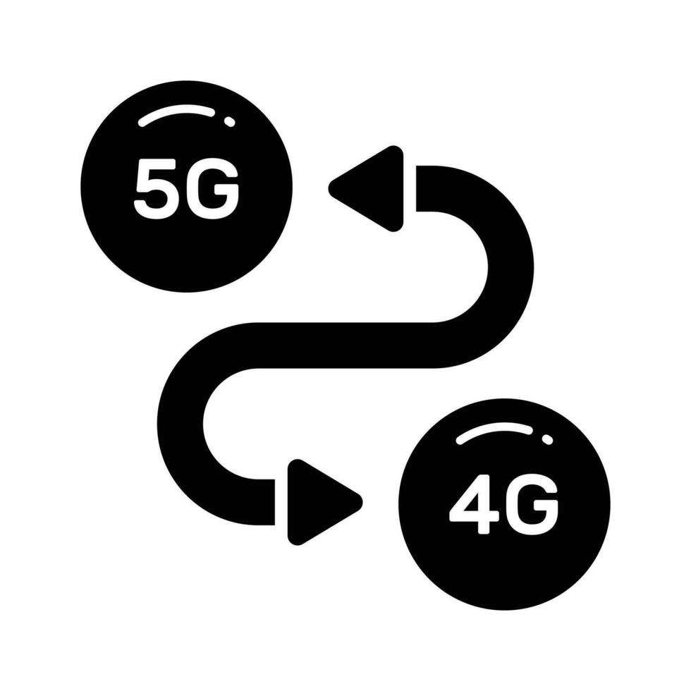 5g Technologie aktualisieren Vektor Design im modern Stil, einfach zu verwenden Symbol