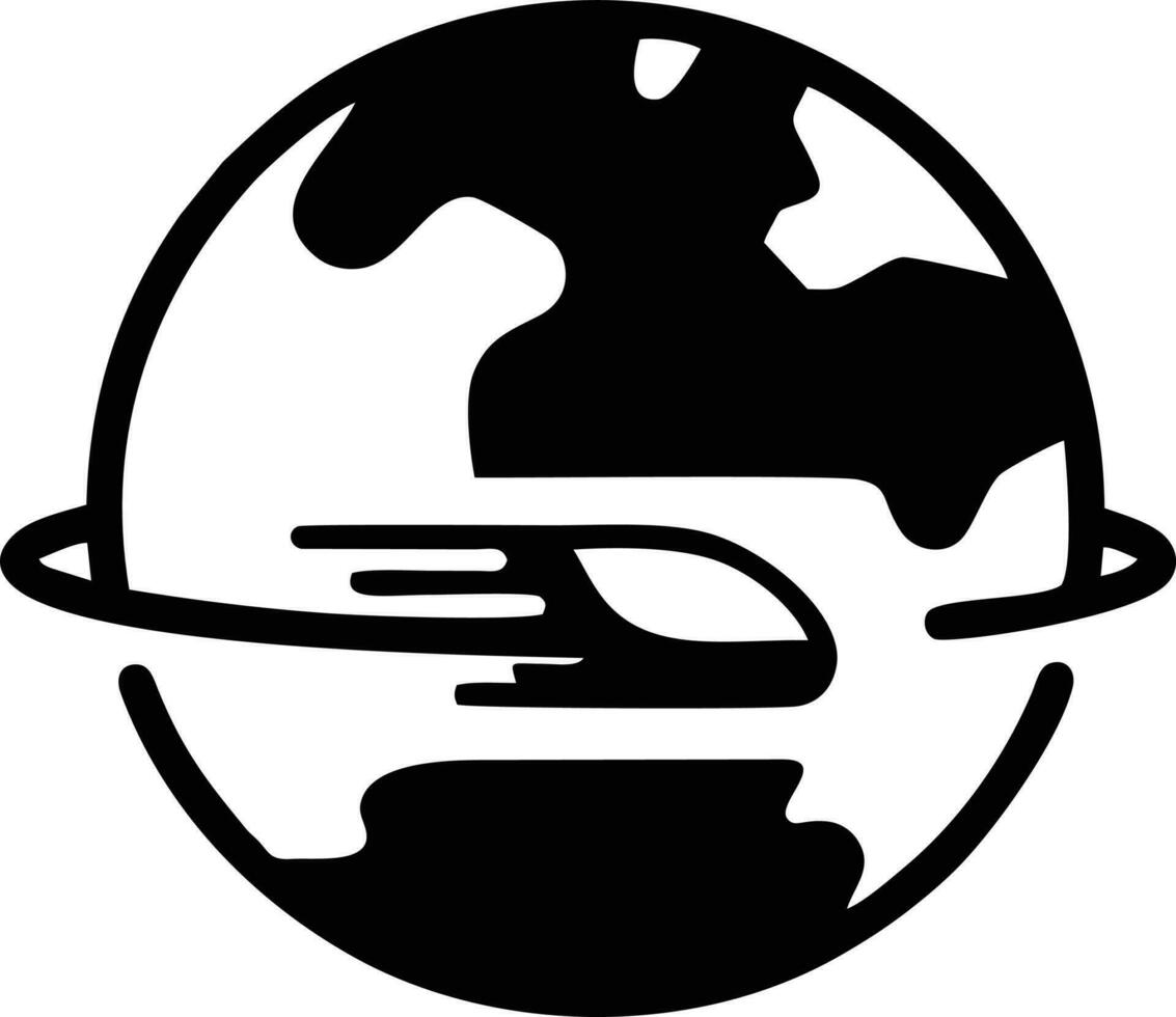 Globus Planet Erde Symbol Symbol Vektor Bild